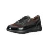 Sneaker HASSIA "Hassia Sneaker Leder", Damen, Gr. 38, schwarz (schwarz, braun), Leder, casual, Schuhe