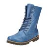 Schnürstiefel ANDREA CONTI "Andrea Conti Stiefel Leder", Damen, Gr. 38, blau (jeans), Leder, casual, Schuhe