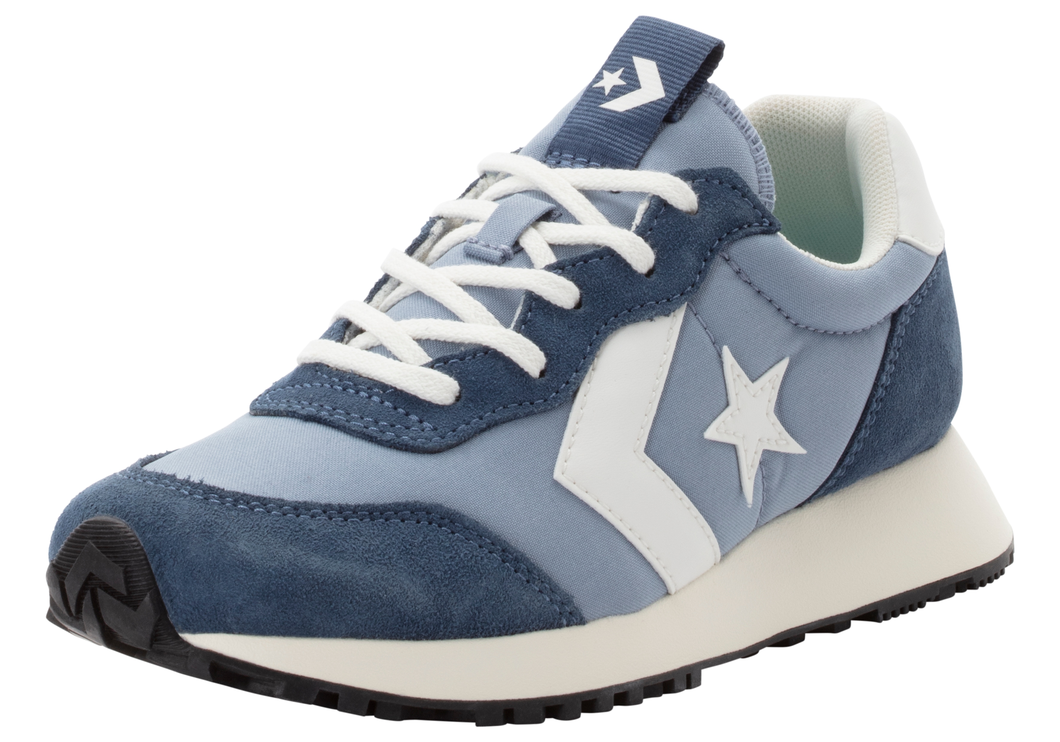 Sneaker CONVERSE "CONVERSE OMEGA TRAINER", Jungen, Gr. 37, blau (yeti breath blau, slacker blau), Leder, Schuhe Sneaker