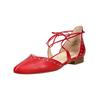 Ballerina PAUL GREEN "Paul Green Ballerinas Glattleder", Damen, Gr. 40,5, rot, Glattleder, casual, Schuhe