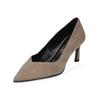 Pumps PETER KAISER "Peter Kaiser Pumps Veloursleder", Damen, Gr. 40,5, grau (taupe), Veloursleder, casual, Schuhe