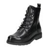 Schnürstiefelette MARCO TOZZI "Marco Tozzi Stiefelette Leder", Damen, Gr. 39, schwarz, Leder, casual, Schuhe