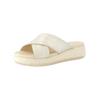 Pantolette PAUL GREEN "Paul Green Pantoletten Leder", Damen, Gr. 40, grau (platin), Leder, casual, Schuhe