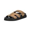 Pantolette PAVEMENT "Pavement Pantoletten Leder", Damen, Gr. 39, grau (taupe), Leder, casual, Schuhe