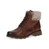 Schnürstiefelette CAPRICE "Caprice Stiefelette Leder/Textil", Damen, Gr. 39, braun (cognac), Leder, Textil, casual, Schuhe