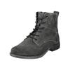 Schnürstiefelette JOSEF SEIBEL "Josef Seibel Stiefelette Veloursleder", Damen, Gr. 37, grau (dunkelgrau), Veloursleder, casual, Schuhe