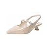 Slingpumps NERO GIARDINI "Nero Giardini Pumps Leder", Damen, Gr. 36, beige (creme), Leder, elegant, Schuhe