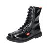 Schnürstiefelette KICKERS "Kickers Stiefelette Leder", Damen, Gr. 37, schwarz (schwarz lack), Leder, casual, Schuhe