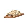 Pantolette INUOVO "INUOVO Pantoletten Leder", Damen, Gr. 40, gold, Leder, casual, Schuhe