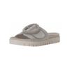 Pantolette GABOR "Gabor Pantoletten Leder", Damen, Gr. 39, grau (hellgrau), Leder, casual, Schuhe