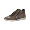 Sneaker GEOX "Geox Sneaker Leder/Textil", Damen, Gr. 37, grau (taupe), Leder, Textil, casual, Schuhe