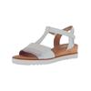 Riemchensandale GABOR COMFORT "Gabor Comfort Sandalen Nappaleder", Damen, Gr. 40,5, weiß (weiß, silber), Nappaleder, casual, Schuhe