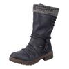 Stiefel RIEKER "Rieker Stiefel Lederimitat/Textil", Damen, Gr. 38, schwarz (schwarz, grau), Lederimitat, Textil, casual, Schuhe
