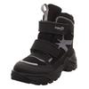 Winterboots SUPERFIT "SNOW MAX WMS: weit", Kinder, Gr. 27, grau (schwarz, hellgrau), Synthetik, Textil, sportlich, Schuhe, Snowboots für breite Füße geeignet, Größenschablone zum Download