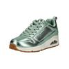 Sneaker SKECHERS "Skechers Sneaker Leder", Damen, Gr. 36, grün, Leder, casual, Schuhe