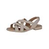 Riemchensandale CAPRICE "Caprice Sandalen Nappaleder", Damen, Gr. 38, weiß (sanftes weiß), Nappaleder, casual, Schuhe