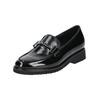 Slipper GABOR "Gabor Slipper Leder", Damen, Gr. 39, schwarz (schwarz lack), Leder, casual, Schuhe