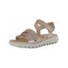 Keilsandalette GABOR "Gabor Sandalen Leder", Damen, Gr. 37, puder, Leder, casual, Schuhe