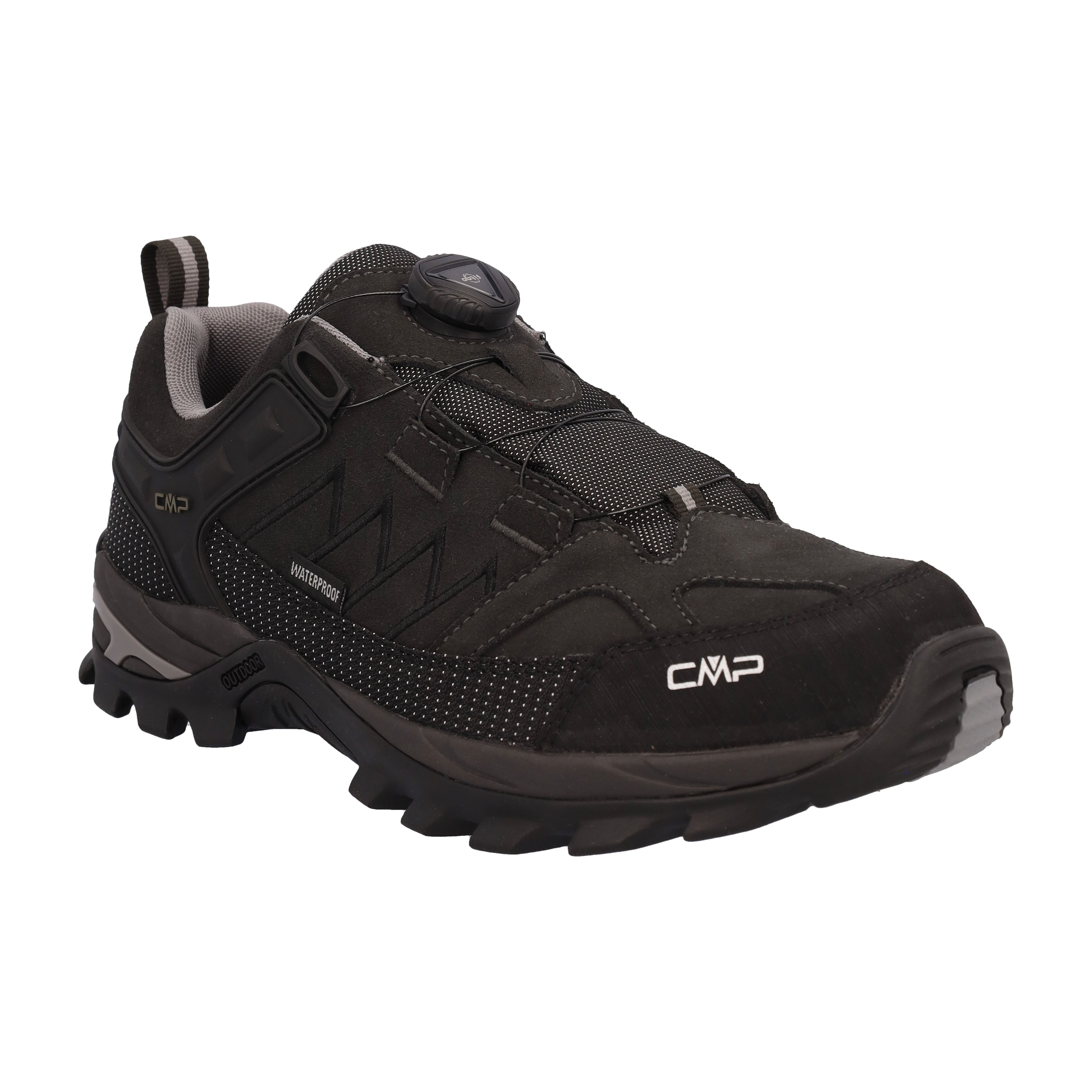Wanderschuh CMP "RIGEL LOW FITGO WP TREKKING SHOES", Herren, Gr. 44, piombo, Leder, Schuhe Wanderschuh