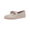 Schnürschuh TAMARIS "Tamaris Halbschuhe Leder", Damen, Gr. 39, beige (champagne), Leder, casual, Schuhe