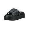 Pantolette BUFFALO "Buffalo Pantoletten Lederimitat", Damen, Gr. 41, schwarz, Lederimitat, casual, Schuhe
