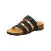 Pantolette THINK "Think Pantoletten Leder", Damen, Gr. 41, schwarz kombi, Leder, casual, Schuhe