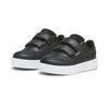 Sneaker PUMA "Carina Street Sneakers Mädchen", Kinder, Gr. 24, schwarz-weiß (schwarz rose gold weiß metallic), Obermaterial: Synthetik; Futter: Textil; Innensohle: Textil; Laufsohle: Gummi, Schuhe