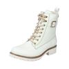 Schnürstiefelette RIEKER "Rieker Stiefelette Lederimitat", Damen, Gr. 39, weiß, Lederimitat, casual, Schuhe