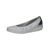 Ballerina CAPRICE "Caprice Ballerinas Leder", Damen, Gr. 38, silber, Leder, casual, Schuhe