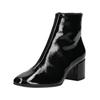 Stiefelette HÖGL "Högl Stiefelette Leder", Damen, Gr. 41, schwarz (schwarz lack), Leder, casual, Schuhe