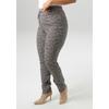 Schlupfhose ANISTON PLUS, Damen, Gr. 48, N-Gr, grau (anthrazit), Obermaterial: 70% Viskose, 27% Polyamid, 3% Elasthan, modisch, figurumspielend lang, Hosen, in angesagtem Animal Print - NEUE KOLLEKTION