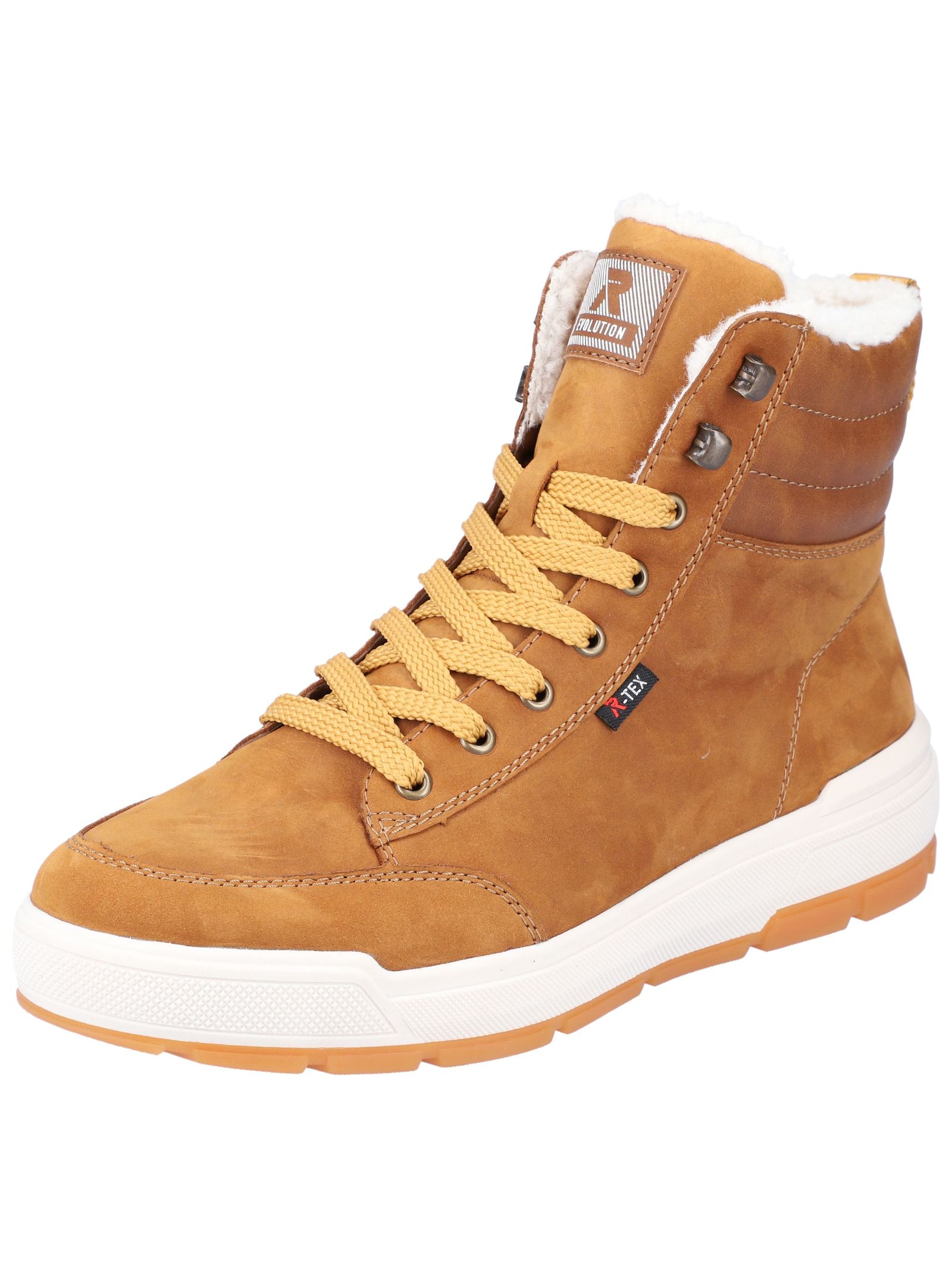 Schnürstiefelette RIEKER "Rieker Stiefelette Leder", Herren, Gr. 42, braun (nussbraun), Leder, Casual, Schuhe