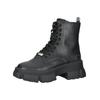 Schnürstiefelette STEVE MADDEN "STEVE MADDEN Stiefelette Leder", Damen, Gr. 40, schwarz, Leder, casual, Schuhe