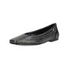 Ballerina REPLAY "Replay Ballerinas Lederimitat", Damen, Gr. 37, schwarz (schwarz, silber), Lederimitat, casual, Schuhe