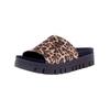 Pantolette GABOR COMFORT "Gabor Comfort Pantoletten Leder", Damen, Gr. 40, braun (leopard), Leder, casual, Schuhe