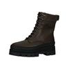Schnürstiefelette CLARKS "Clarks Stiefelette Leder/Textil", Damen, Gr. 39,5, grün (olive), Leder, Textil, casual, Schuhe