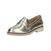 Slipper REGARDE LE CIEL "Regarde Le Ciel Slipper Leder", Damen, Gr. 39, grau (platin), Leder, casual, Schuhe