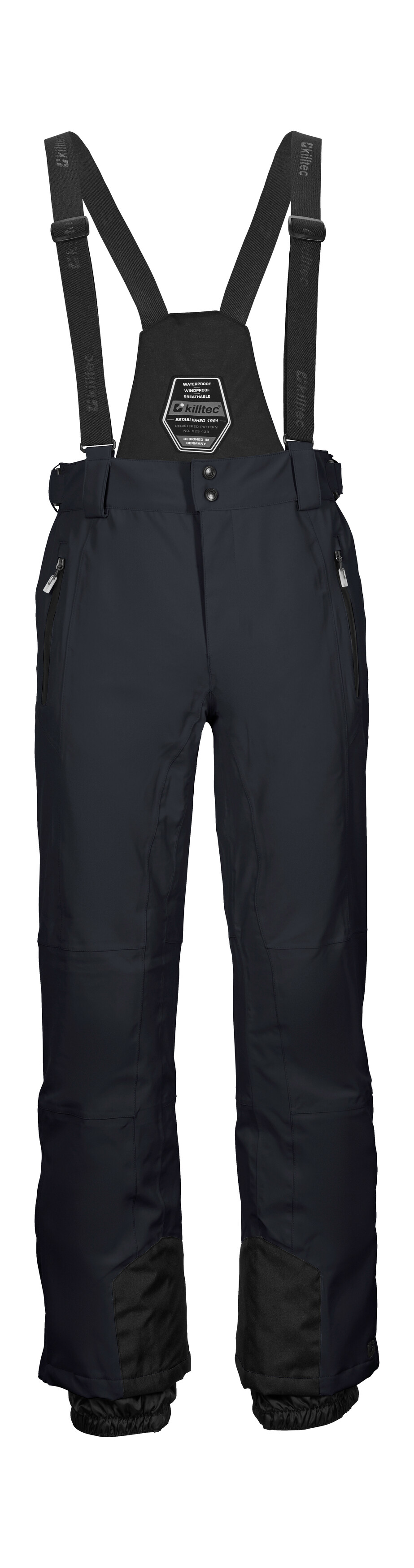 Skihose KILLTEC "KSW 100 ENOSH MN SKI PNTS", Herren, Gr. XXL, Normalgrößen, schwarz, Oberstoff: 100% Polyester, Futter: 100% Polyester, Füllung: 100% Polyester (recycelt), Hosen, Wind- und wasserdichte Skihose, verstellbar, mit Schneefängen Image