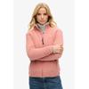 Sweatjacke SUPERDRY "POLAR FLEECE FULL ZIP", Damen, Gr. XL, rosa (ash rose), Sweatware, Obermaterial: 100% Polyester, unifarben, casual, slim fit, Langarm, Sweatjacken