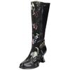 High-Heel-Stiefel LAURA VITA "LAURA VITA Stiefel Leder/Textil", Damen, Gr. 40, schwarz, Leder, Textil, casual, Schuhe