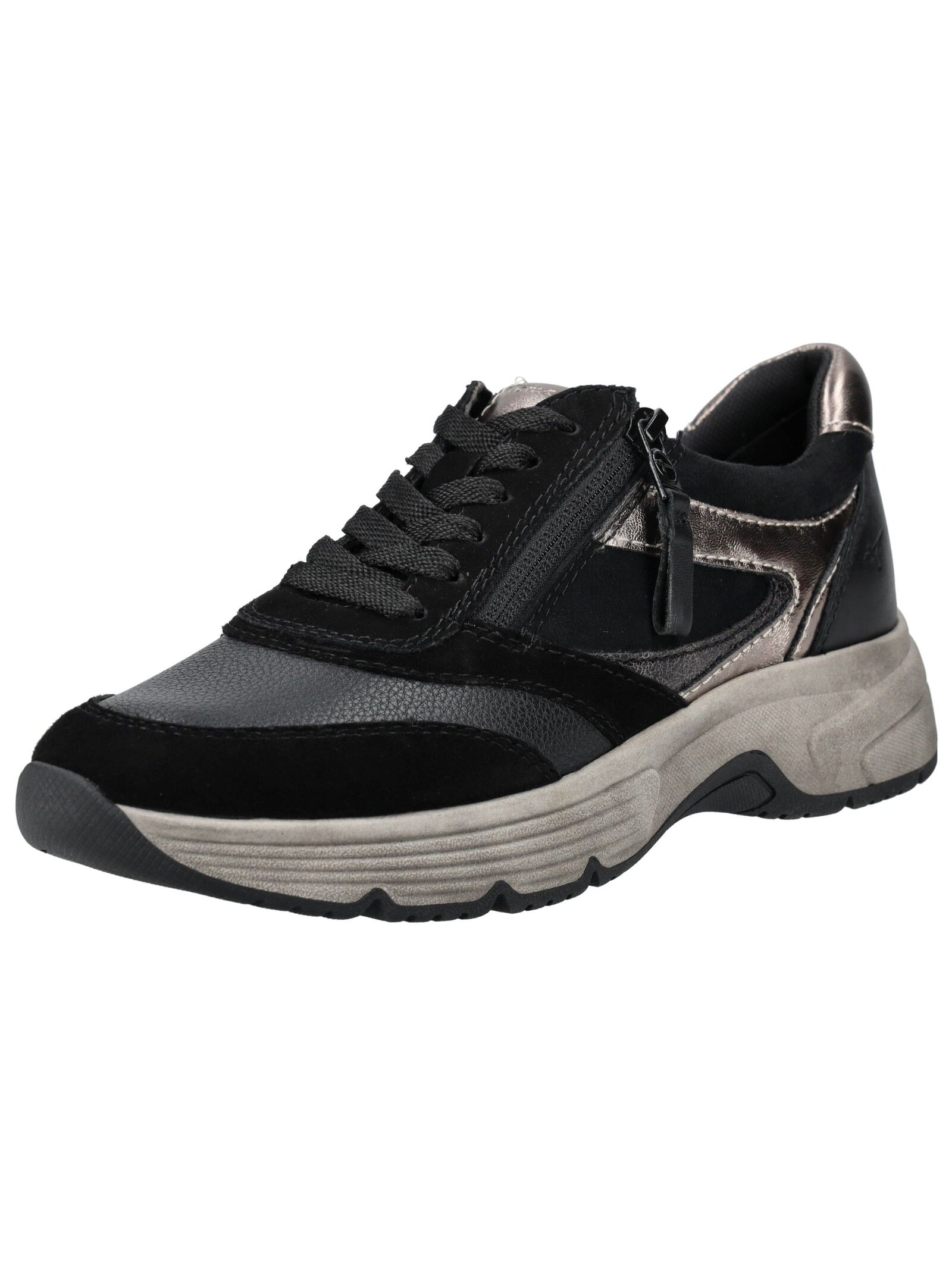 Sneaker TAMARIS "Tamaris Sneaker Synthetik/Textil", Damen, Gr. 40, schwarz, Synthetik, Textil, Schuhe Sneaker