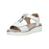 Keilsandalette ARA "Ara Sandalen Leder", Damen, Gr. 39, weiß, Leder, casual, Schuhe