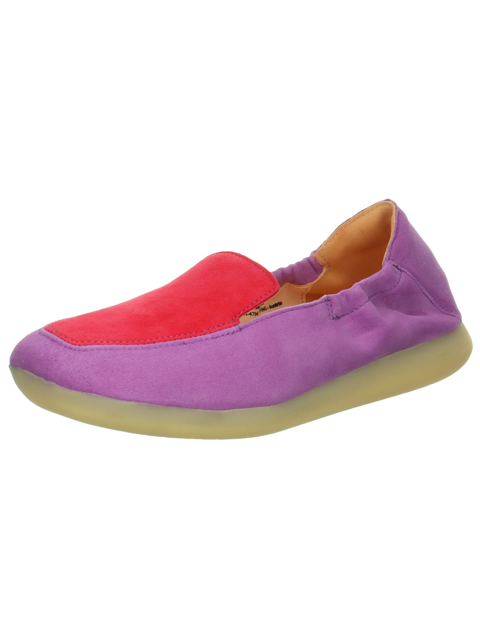 Slipper THINK "Think Slipper Veloursleder", Damen, Gr. 38,5, rosa (pink), Veloursleder, Schuhe