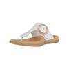 Zehentrenner GABOR "Gabor Pantoletten Leder", Damen, Gr. 42, weiß, Leder, casual, Schuhe