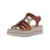 Keilsandalette GABOR "Gabor Sandalen Leder", Damen, Gr. 40, braun (camel), Leder, casual, Schuhe