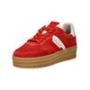 Sneaker TAMARIS "Tamaris Sneaker Leder/Synthetik", Damen, Gr. 42, rot, Leder, Synthetik, casual, Schuhe