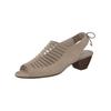 Schaftsandalette PAUL GREEN "Paul Green Sandalen Veloursleder", Damen, Gr. 39, beige (champagne), Veloursleder, elegant, Schuhe