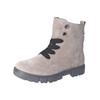 Schnürstiefelette RICOSTA "Ricosta Stiefelette Veloursleder", Kinder, Gr. 37, rosa (dunkelrosa), Veloursleder, casual, Schuhe
