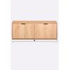 Schuhschrank HEINE HOME, beige (natur, weiß), B:120cm H:50cm T:38cm, MDF, Metall, Schränke