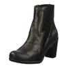 High-Heel-Stiefelette FLY LONDON "Fly London Stiefelette Leder", Damen, Gr. 36, grau (graphite), Leder, casual, Schuhe